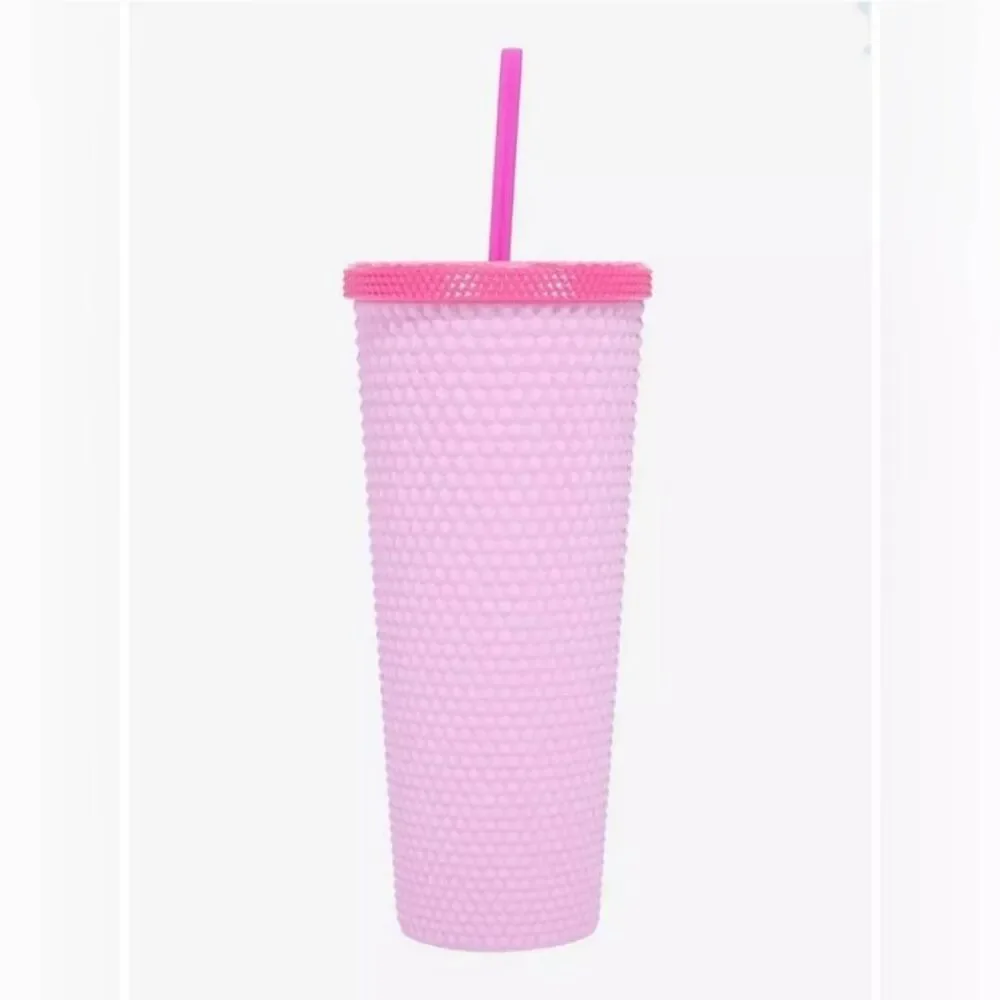 Barbie Set of 3 Pink Large Pyramid Acrylic Travel Cups
